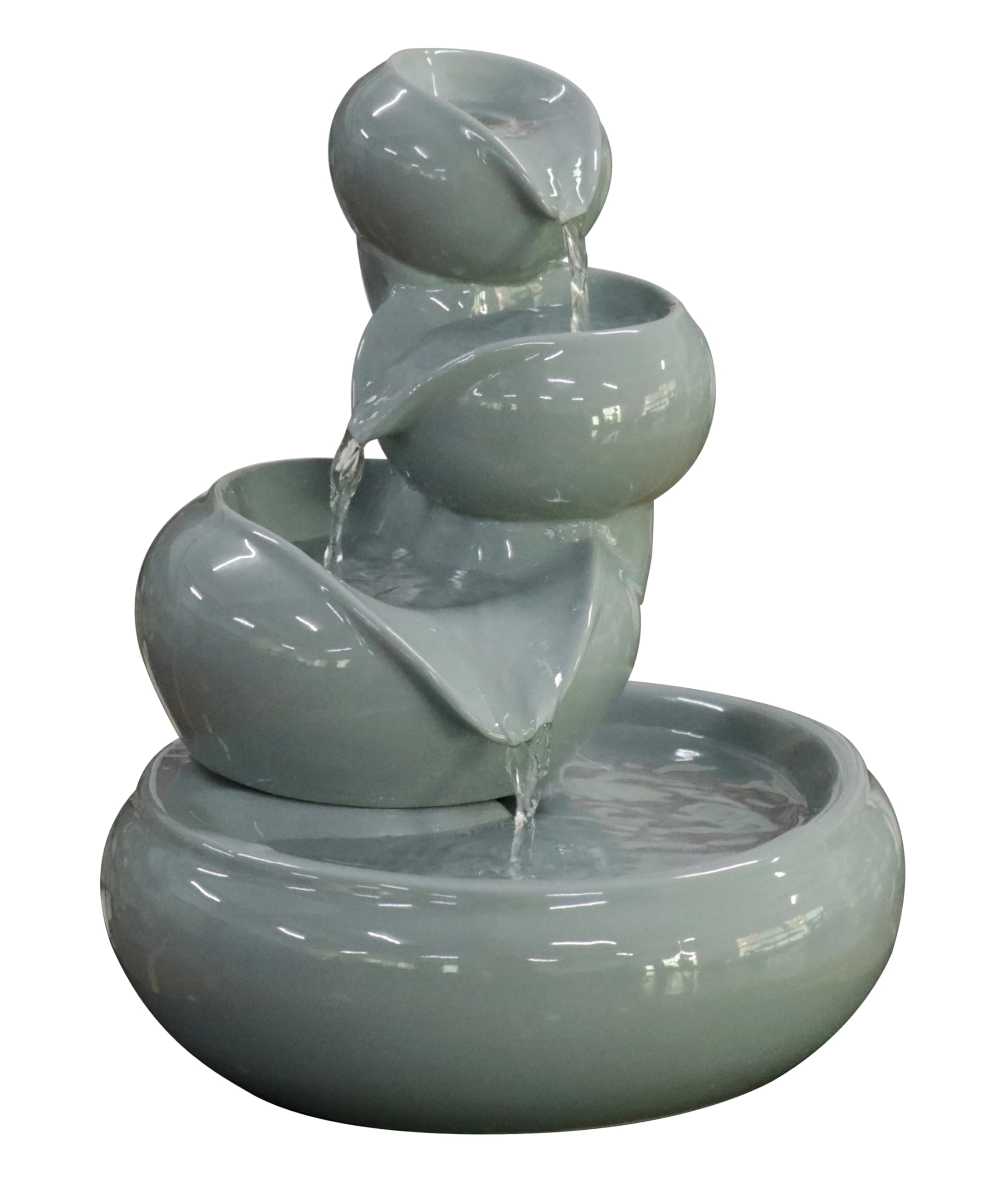 Dehner Zimmerbrunnen Malahi, grau, Ø 21,5 cm, Höhe 24.5cm