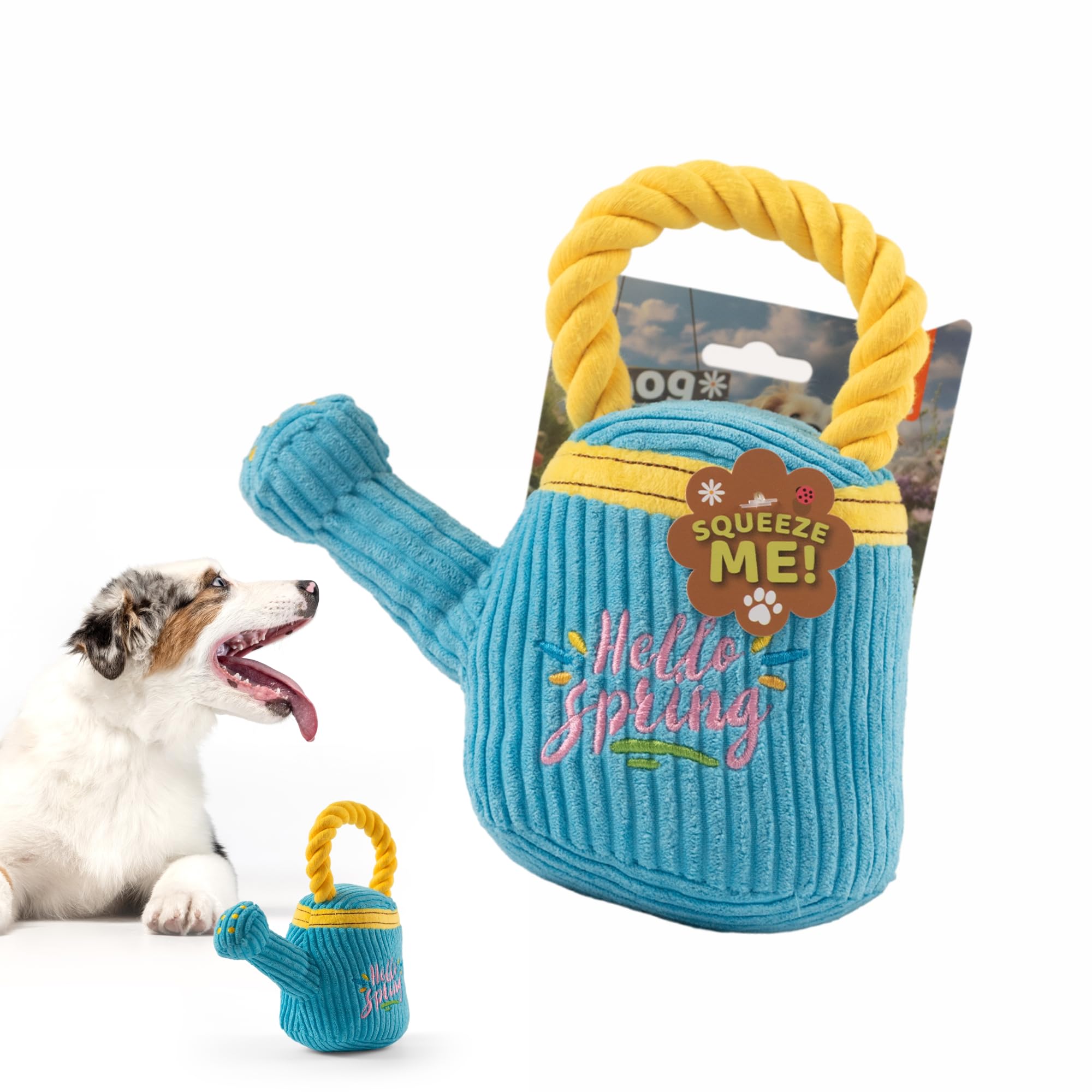 BarkButler x FOFOS Garden Watering Can Dog Toy - Blue and Yellow, Squeaker Inside, Soft Fabric, Rope Toys for Dogs, Dog Toys for Small Dogs and Medium Dogs (0-20kgs) (B0D8LCRLW4) Amazon Price History, Amazon Price Tracker