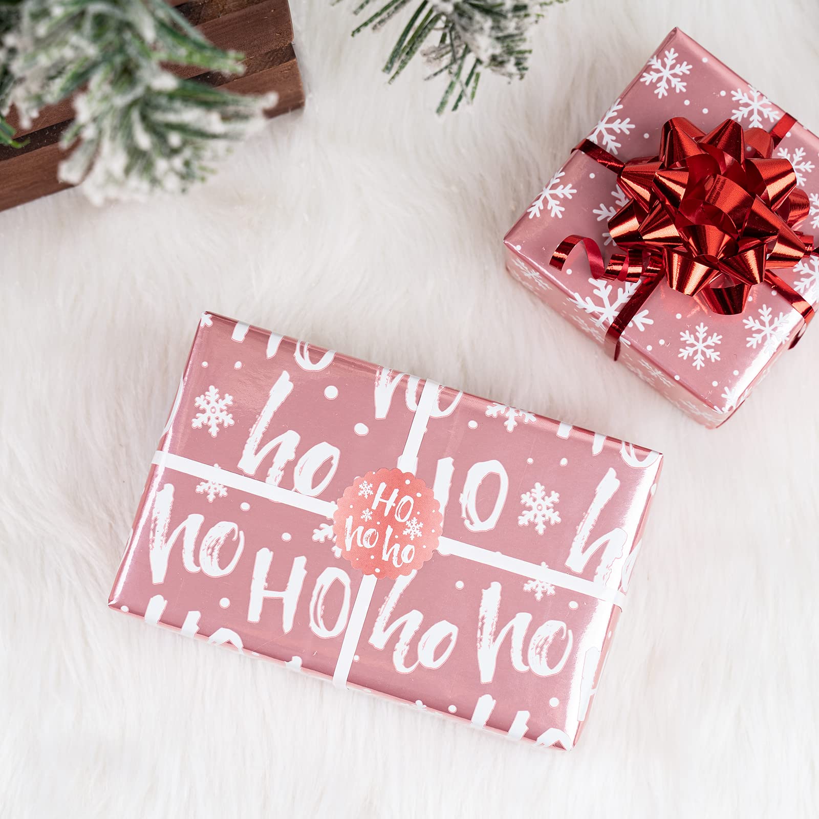 Amazon.co.jp: LeZakaa クリスマスラッピングペーパーセット ミニ