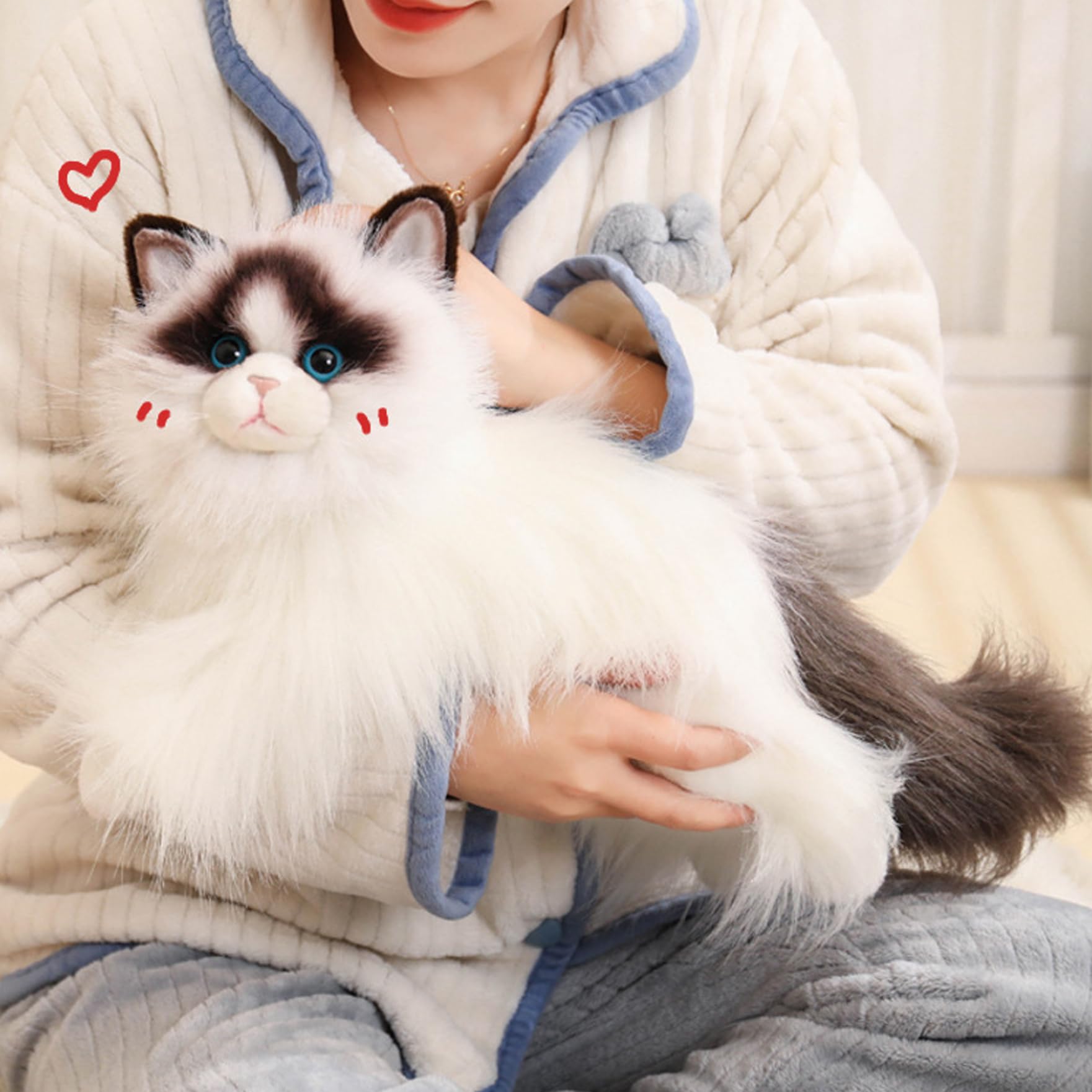 19.7 Animal de Peluche de Gato Realista, Suave y Esponjoso, Lindo Gato de Peluche para niños, niñas y niños