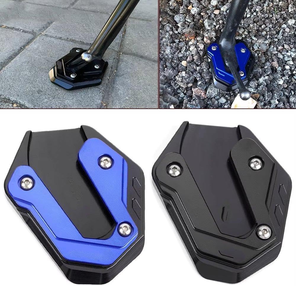 For Yamaha MT125 YZFR125 Motorcycle Accessories Enlarged Plate Side Stand Foot Kickstand Tire Valve Caps(Gray)