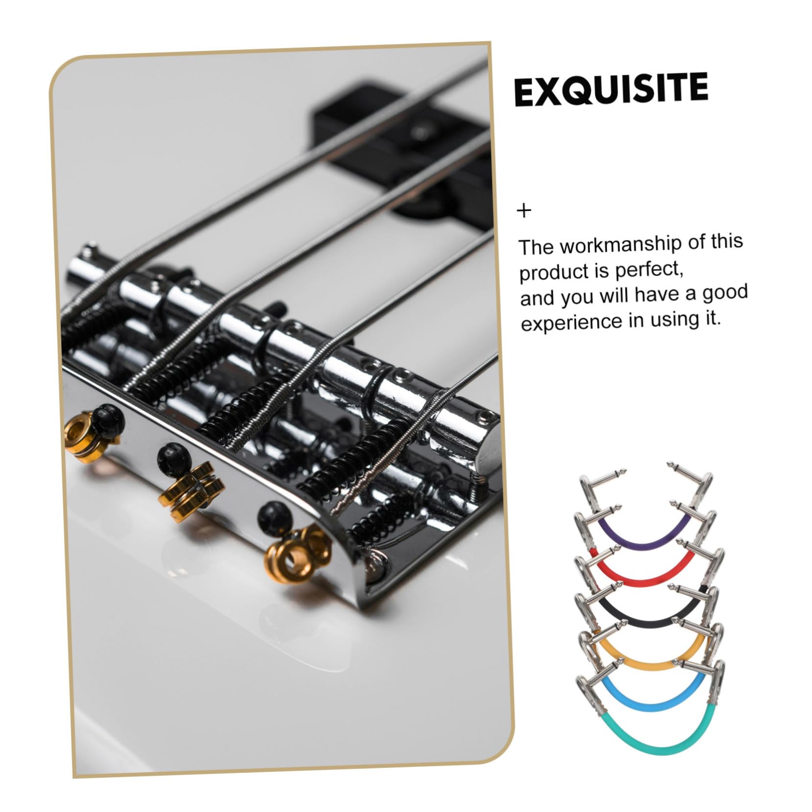 Milisten 6pezzi Cavi Patch Per Pedali Chitarra Da Cavi Per Effetti Chitarra Per Collegamenti Pedali in Pu e Rame Per Linea Effetti