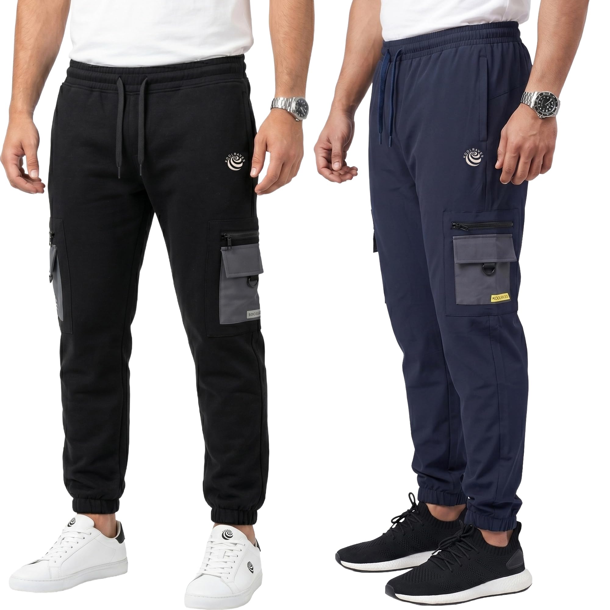 Combo Pack Men's Cargo Joggers | Elasticated Ankle Trackpants for Gym & Casual Wear-picture-24