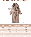 DAVID ARCHY Mens Bathrobes with Hood Microfiber Fleece Warm and High Absorbent Towel Robe for Men