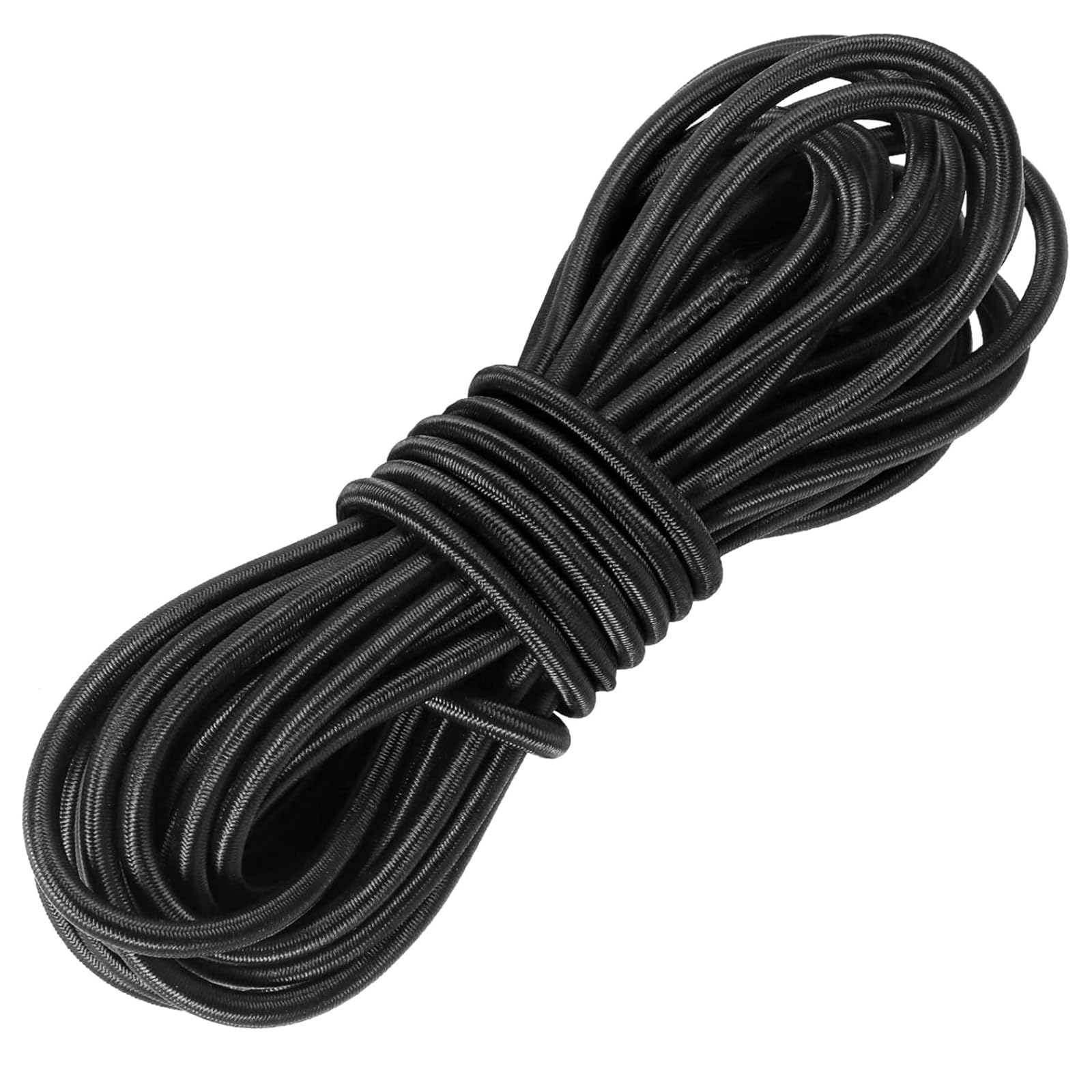 Voidhues Black Bungee Cord Premium Quality Elastic Cord 4Mm X 30M Bungee Cords Shock Cords Suitable For Trailer, Tarpaulin Tent Poles, Kayaks And Diy Projects