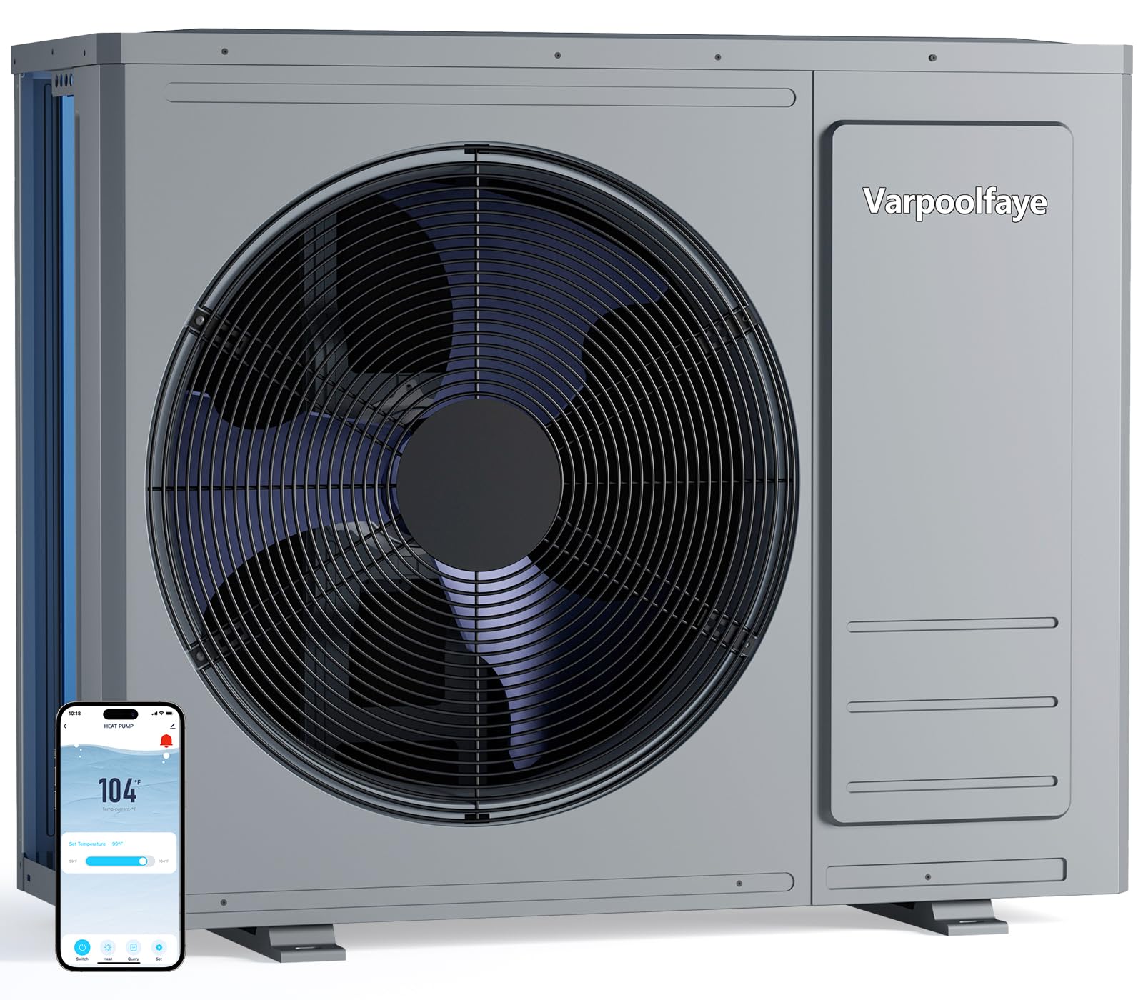 30100BTU Swimming Pool Heat Pump, 10000 Gallon Electric Pool Heater Above and Inground Pool,WiFi App Control, Heating or Cooling Pool Heater 220V/60Hz