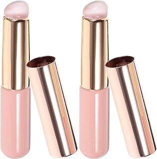 PRETYZOOM 2pcs Pink Silicone Lip Brush Set wi...