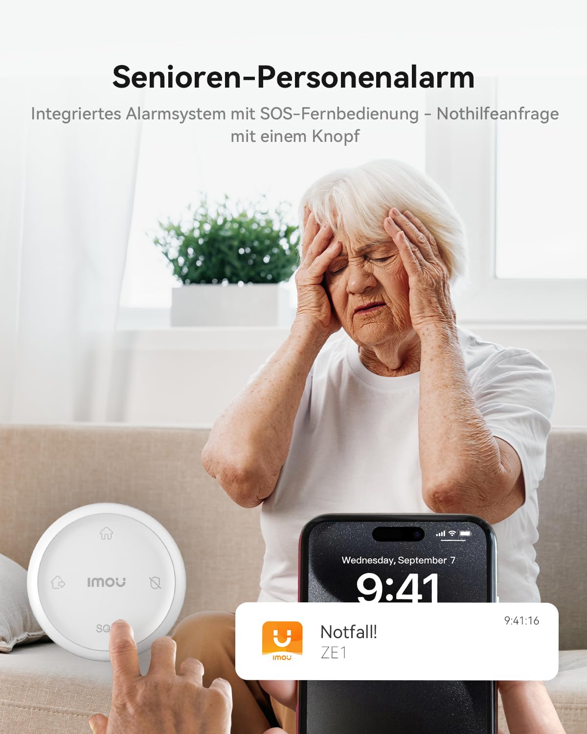 Imou Alarmanlage, kabellos, 11 Stück, WLAN, Sicherheit, Einbrecher System kabellos, 110 dB, Sicherheitssets für zu Hause, erweiterbar – kompatibel mit Alexa