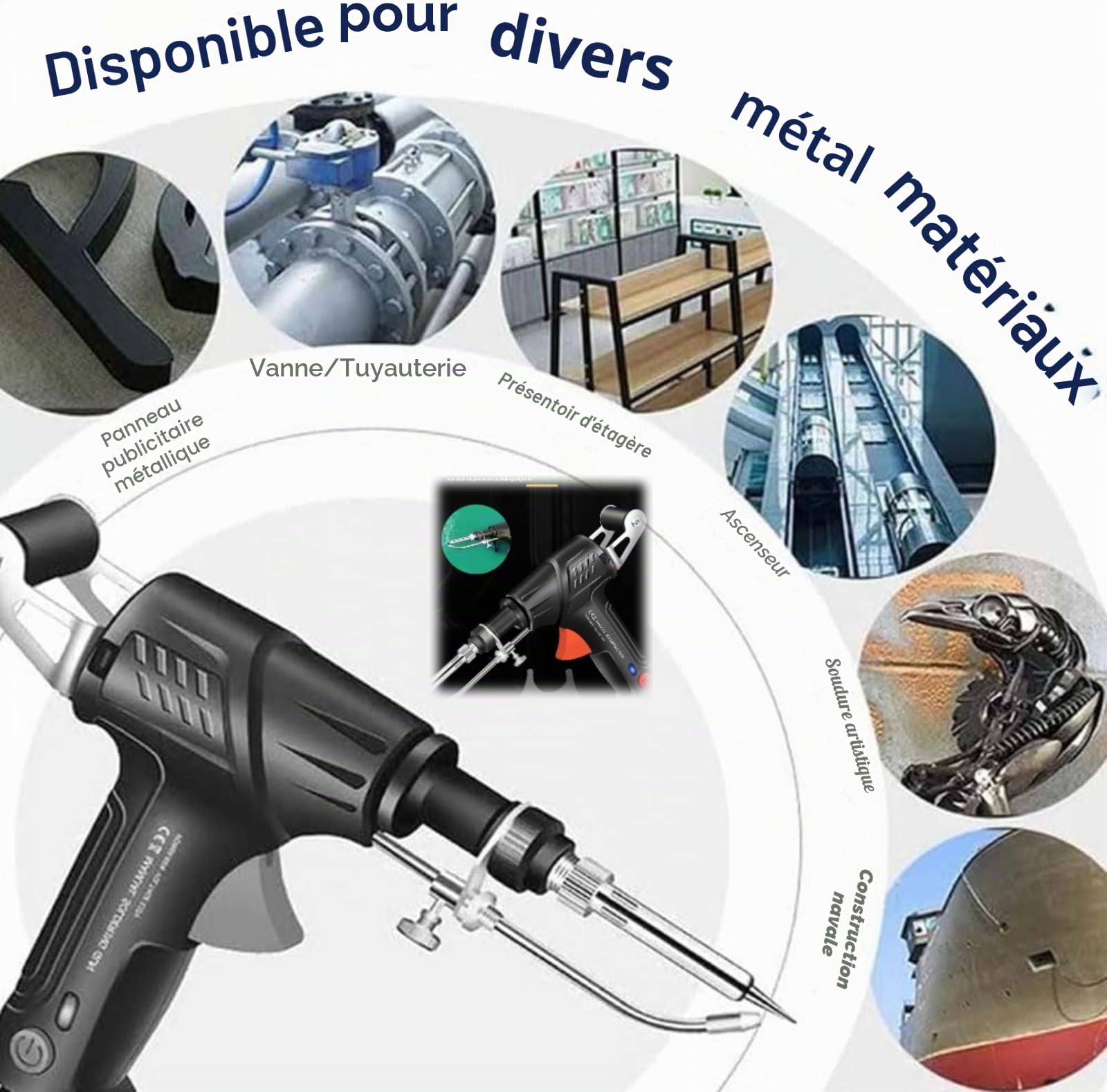 2025 New Welder 3 in 1 Laser Welder Tool Laser Welding Device for Welding All Metals, Removing Rust, Cutting with Five Volumes (Noir)