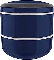 Marmita Lunch Box para Micro-ondas Dupla Azul, LB4052-AZ, Euro Home