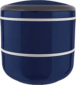 Marmita Lunch Box para Micro-ondas Dupla Azul, LB4052-AZ, Euro Home