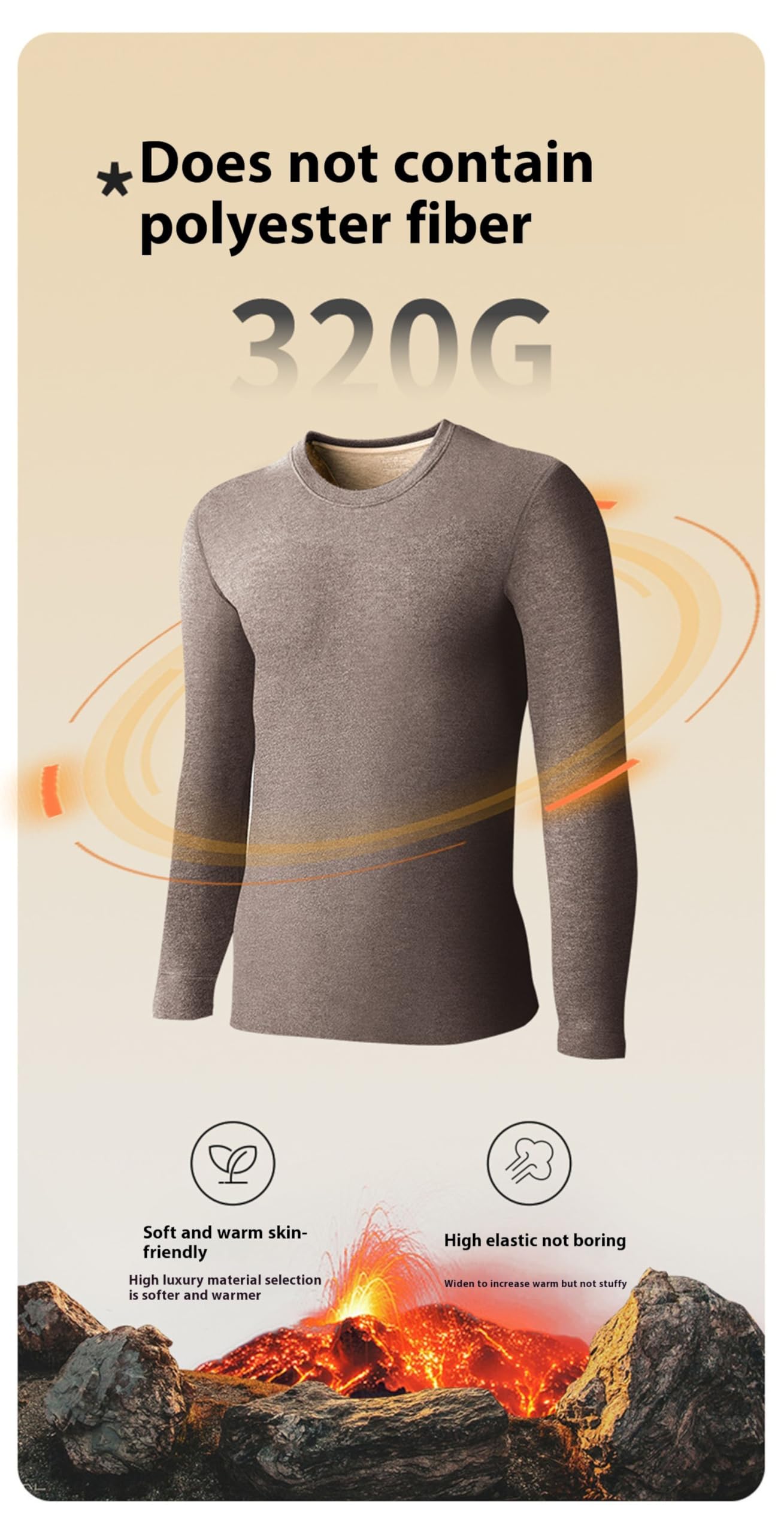 Generic Męska bielizna termiczna Długi zestaw Johns, Zestaw warstw elastycznych w rozmiarze plus size Zimowy zestaw bielizny termicznej z wełny jedwabnej L-6XL