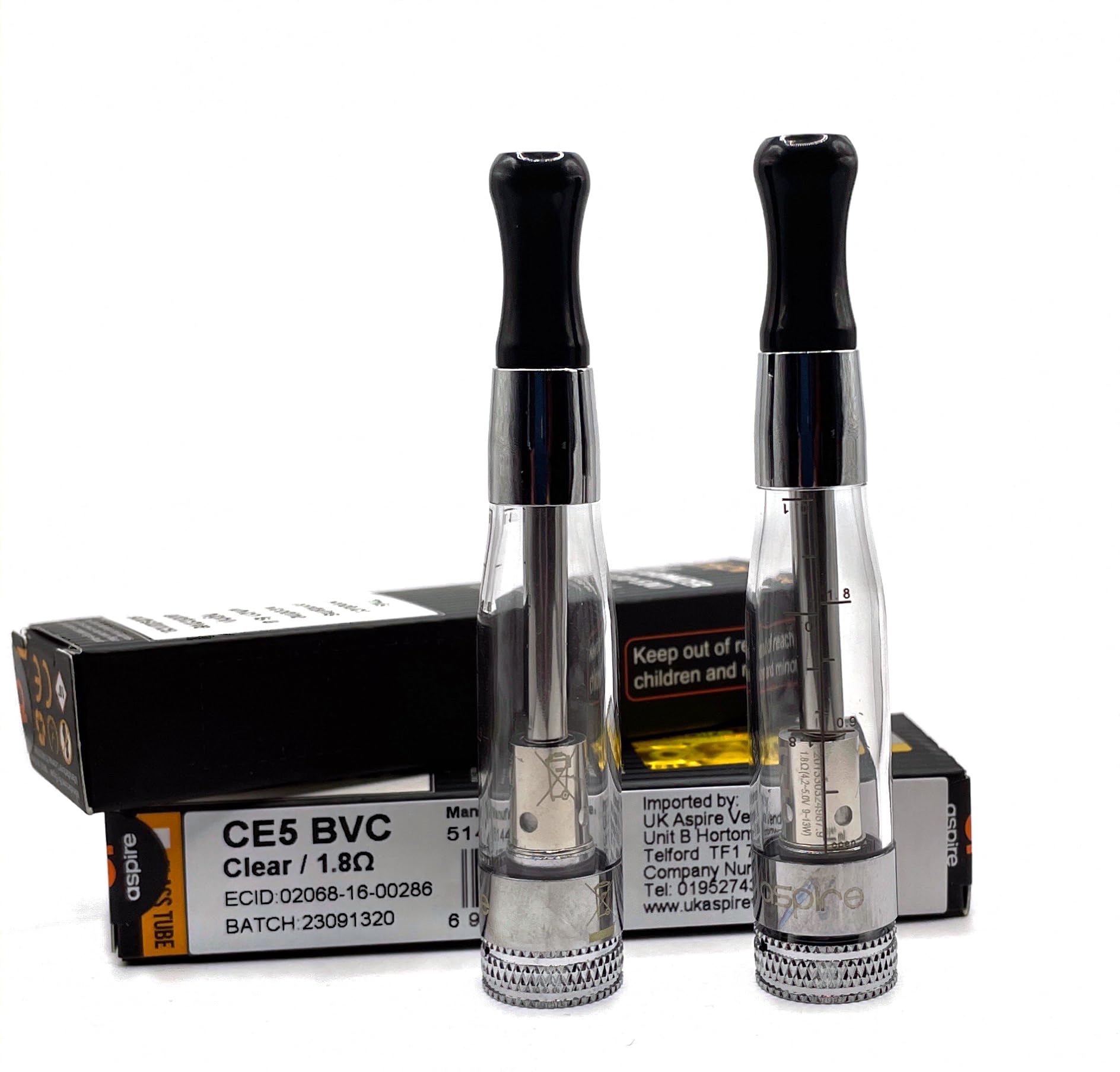2-Pack CE5 BVC MTL Vape Tank Bundle By Northern Vape Compatible with Aspire BVC Coils/All 510 -GS eGo -EVOD Battery
