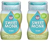 SweetMonk - 100% Pure Original Monk Fruit Sweetener Liquid Sugar Substitute - 1.7oz | No Water Added MonkFruit Extract | 0 Calorie Keto Friendly MonkFruit Drops | Vegan Gluten Free and Kosher | No Stevia (2-Pack)