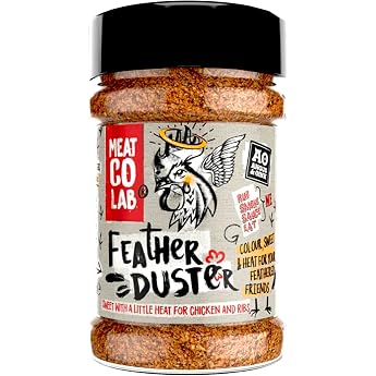 Angus & Oink Feather Duster Chicken BBQ Rub Orange Pepper Chipotle and Lemon Pepper Spice Perfect for Chicken Gluten Free Vegan Friendly 200 g