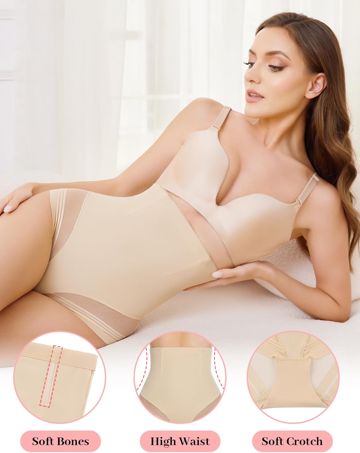 Shapewear Tummy Control Underwear - High Waisted Shapewear Panties Compression Body Shaping Briefs Girdle Panty - Image 5