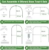 LATERN 6Pcs Greenhouse Hoops for Raised Beds, Adjustable Garden Plant Grow Tunnel Hoop Frame, 24Pcs Hoop Pipes with 18Pcs Connect Tubes, 18Pcs Clamps - for Plastic Film Shade Cloth Anti-bird Net Cover