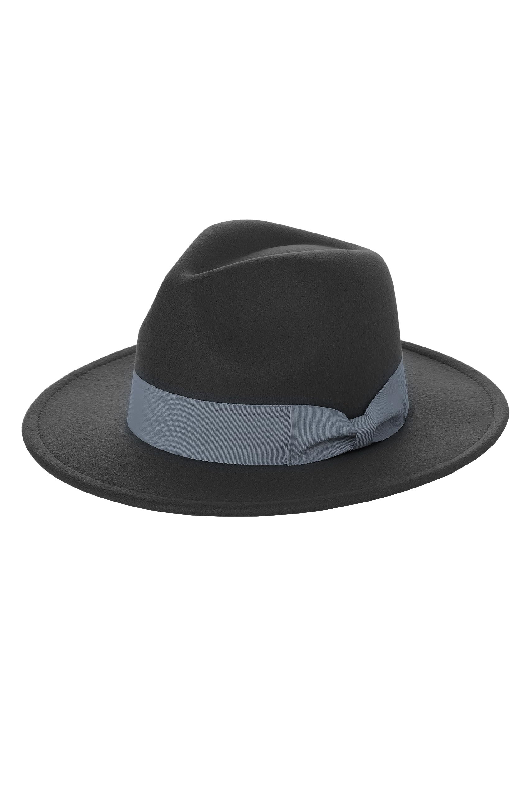 BABEYOND 1920s Fedora Hat for Men Gatsby Wide Brim Hat Felt Panama Cap