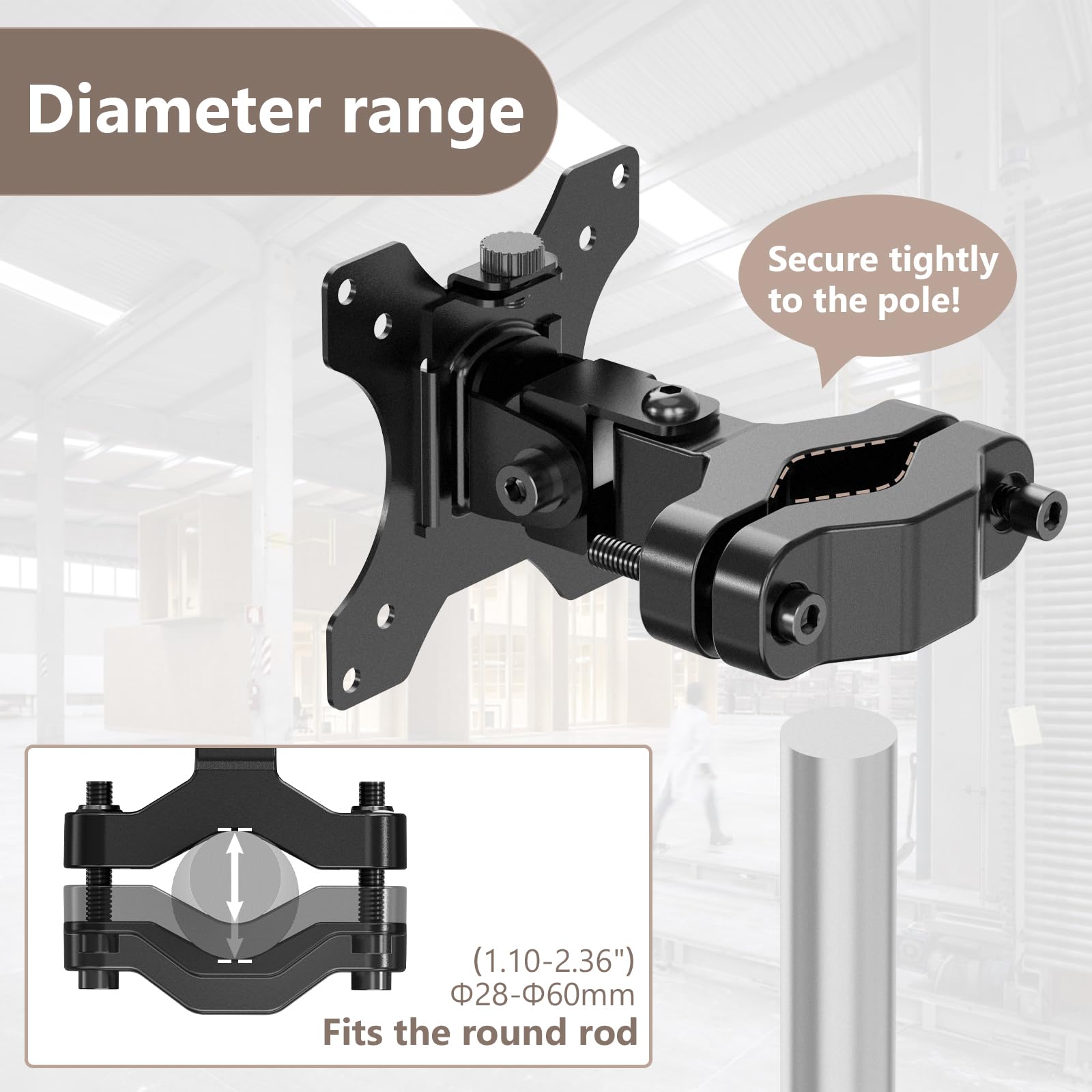 WORLDLIFT Supporto universale per schermi da 17"-32" Supporta fino a 8 kg, braccio per monitor a movimento completo compatibile con piastra VESA 75x75 e 100x100 mm