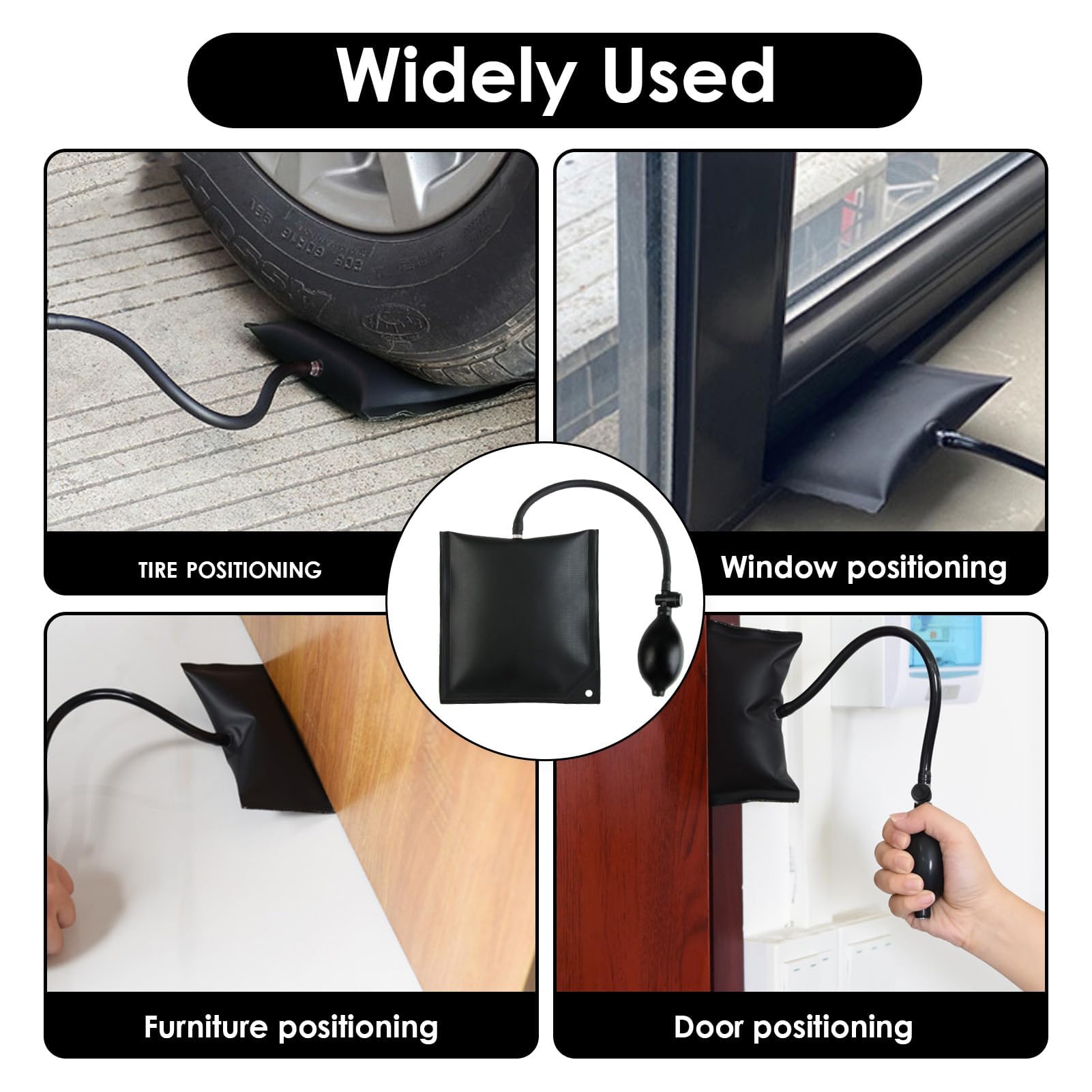 Cuña de Aire Hinchable Bomba 2Pcs, Air Pump Wedge, Ventanas y Reparación de Automóviles, Capacidad de Carga de 200 KG, Herramienta de Elevación y Alineación para Instalación de Puertas