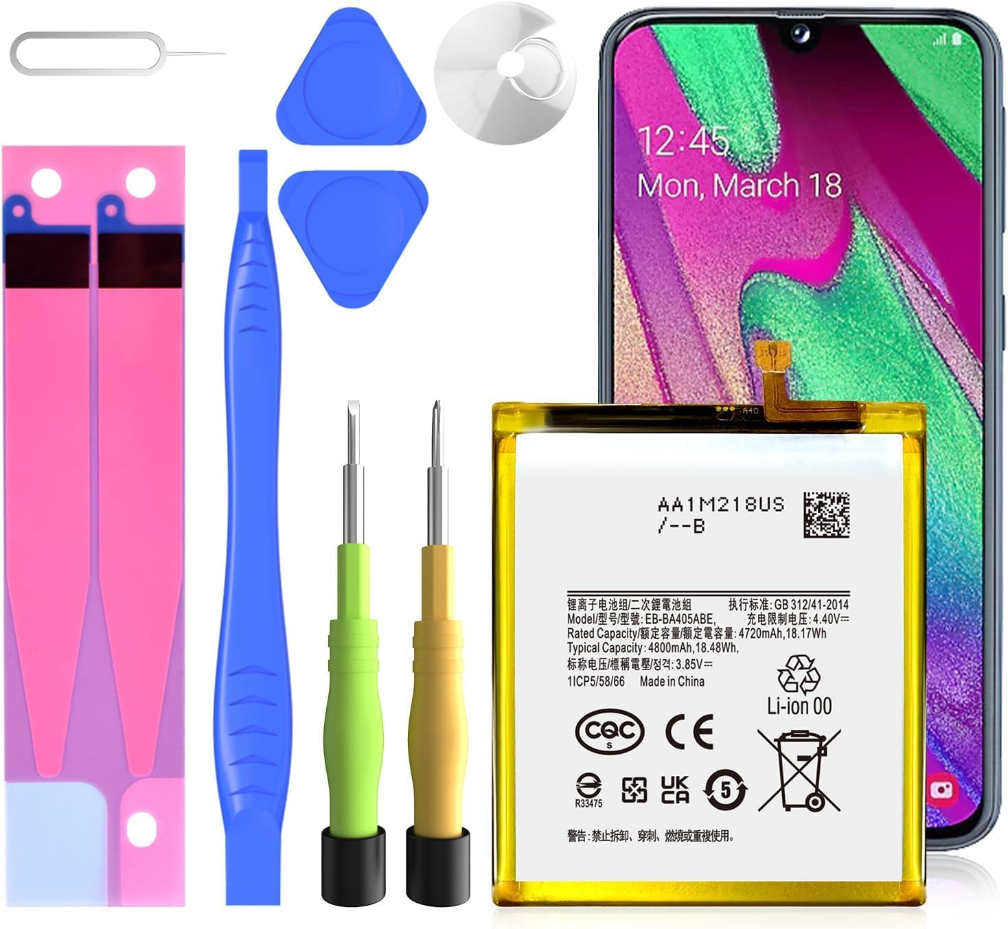 Batterie EB-BA405ABE pour Galaxy A40 haute capacité interne durable - 8
