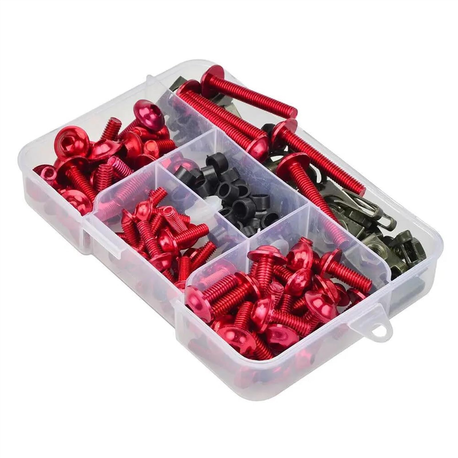 Motorcycle Fairing Screws Kit 150 Pieces Body For TZR250 3MA 3XV FZR250 2KR 3LN RD350 RZV500 CNC Alloy(Rosso)