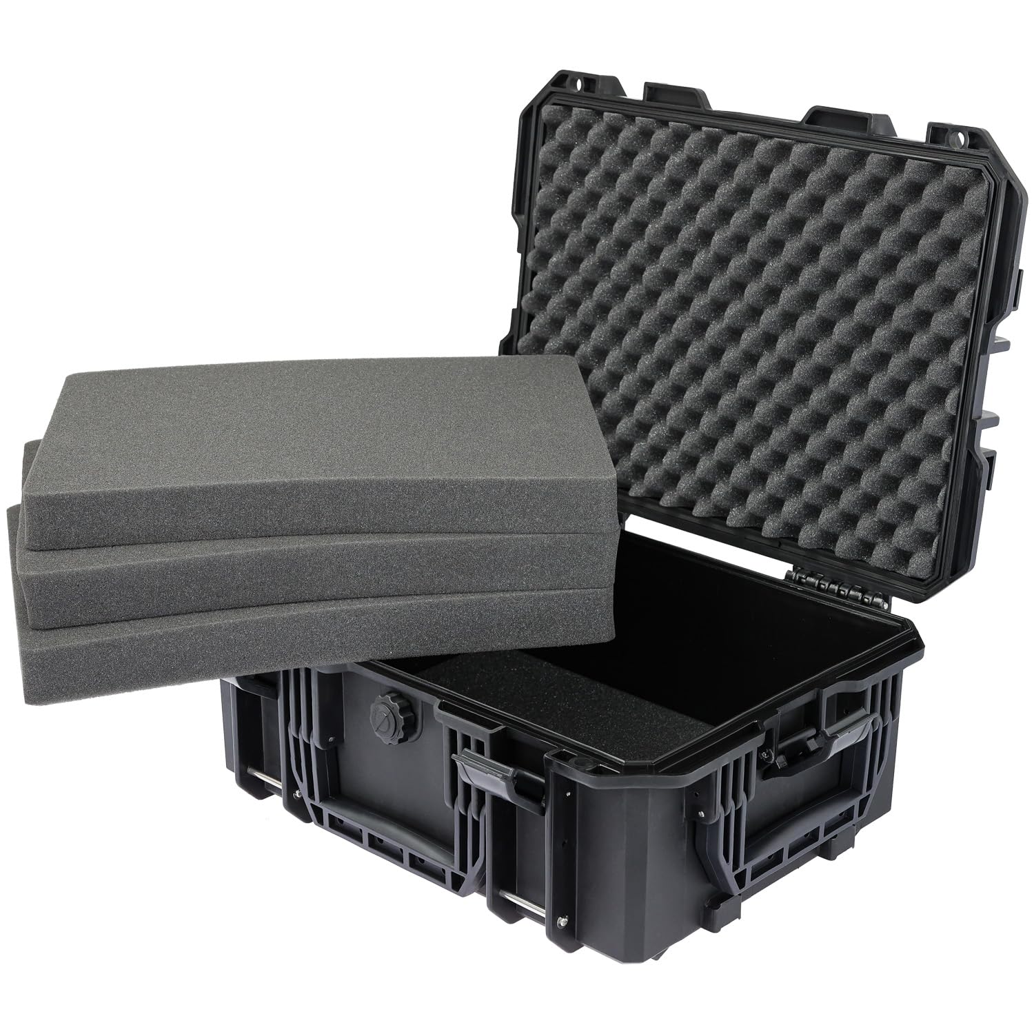 HMF 15401-02 Outdoor Kamerarucksack mit Rasterschaumstoff, Fotorucksack groß | 47,5 x 38 x 22,5 cm