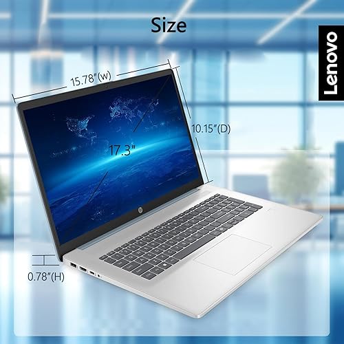 Vista 5 de HP Computadora portátil 17, pantalla HD+ de 17.3", procesador Intel Core i3-1125G4 de 11ª generación, 32 GB de RAM, SSD de 1 TB, Wi-Fi, HDMI, cámara