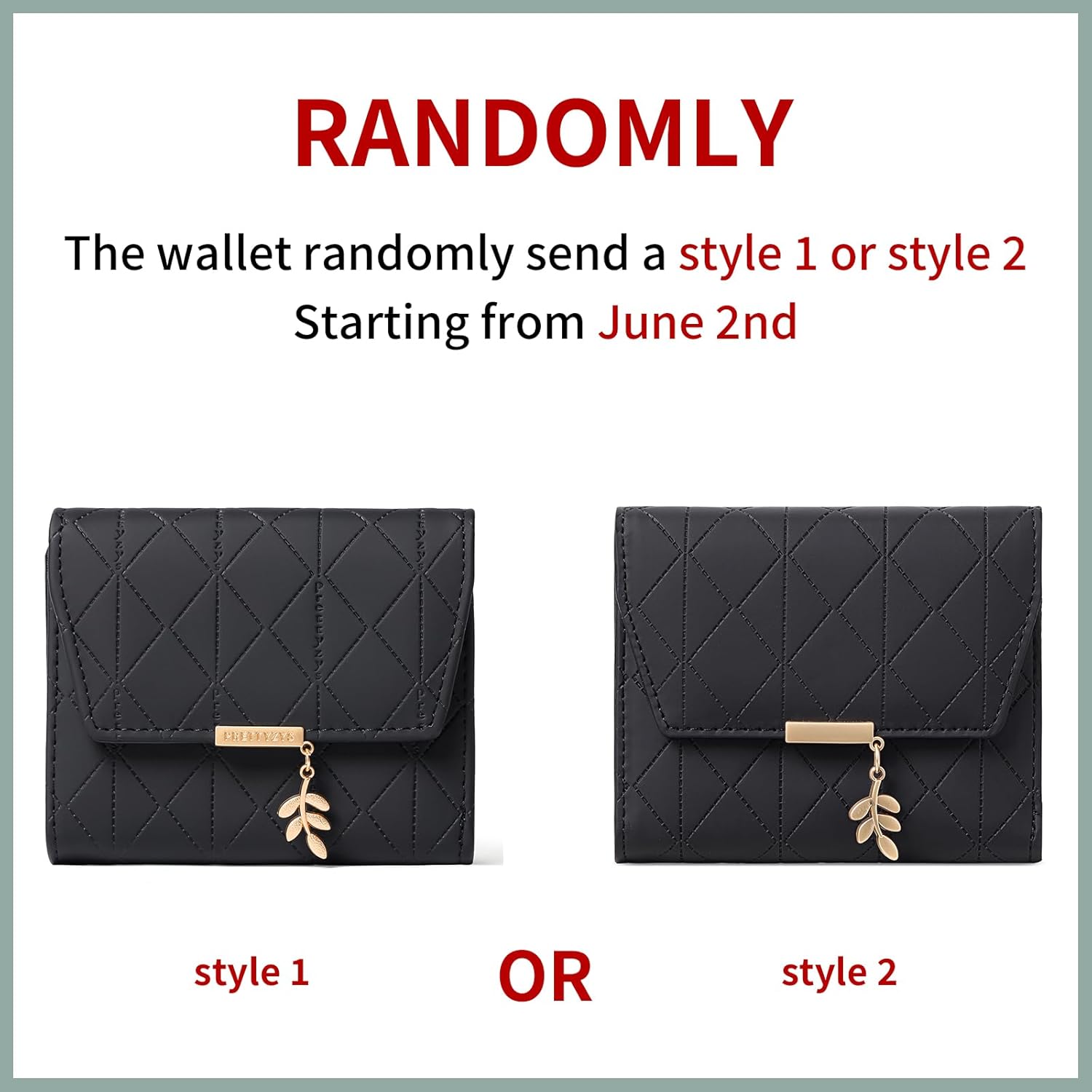 Small Wallet Women Leather RFID Blocking Card Holder Compact Wallets Zipper Coin Pocket with ID Window - Image 2