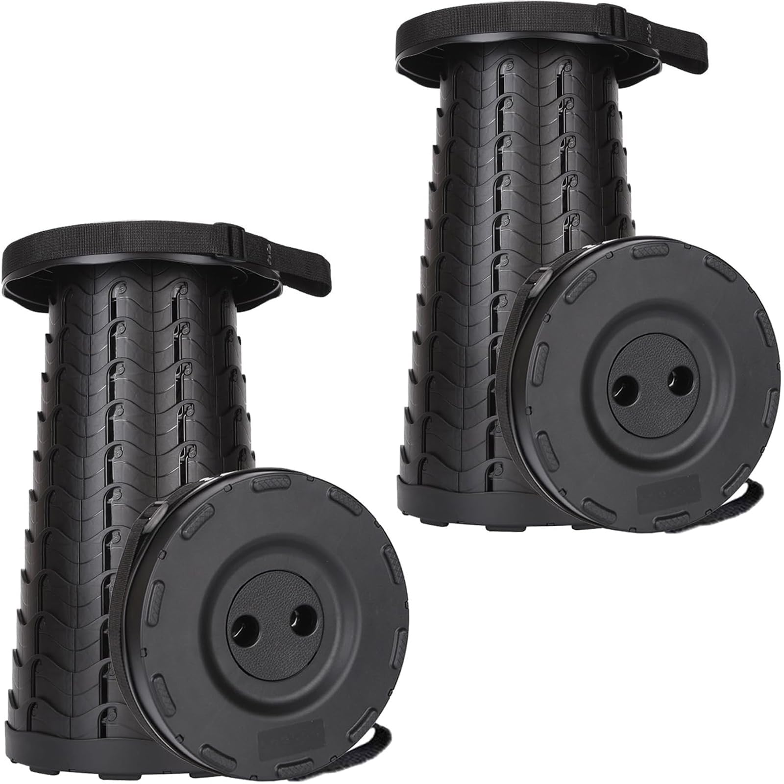 2-Pack Collapsible Stool for Adults, Portable Folding Camping Seat, 400lbs