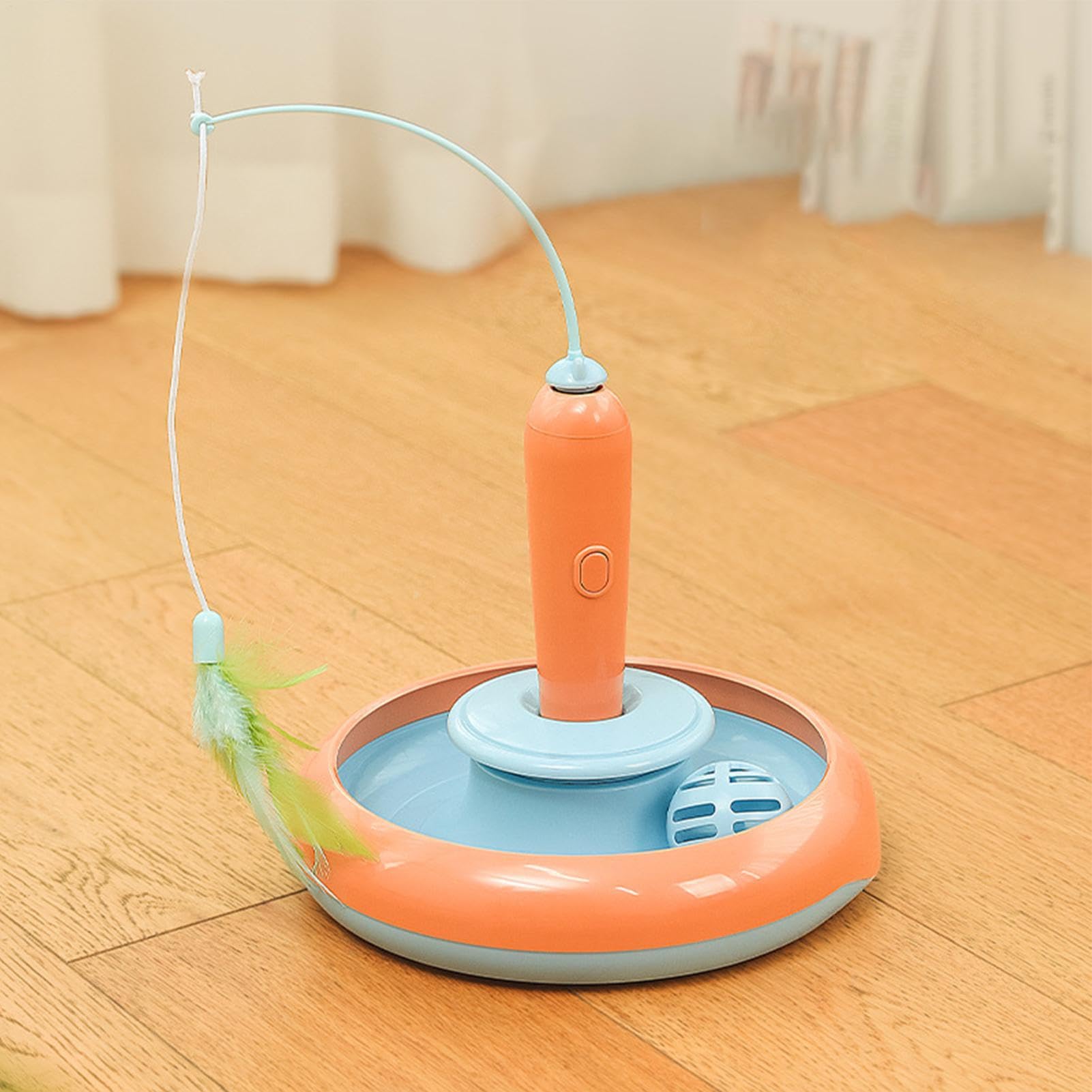Giocattoli Interattivi per Gatti - Teaser Di Piume Di Gatto, Realizzato In | Materiale ABS Durevole E Morbido | Giocattoli Di Gatto Di Automatici Riutilizzabili Giocattoli Interattivi Di Gatto