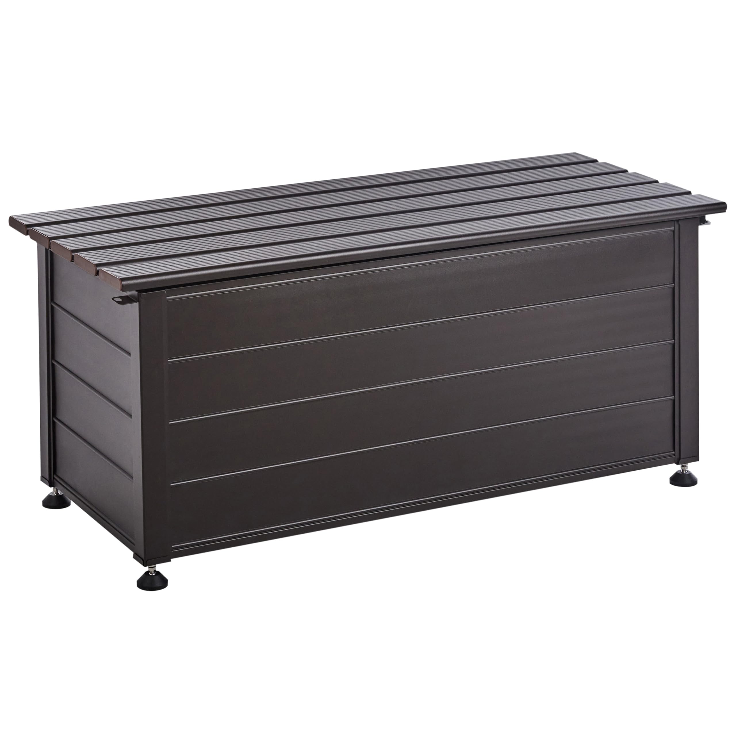 Skrzynia ogrodowa aluminium 190 l meble ogrodowe przechowywanie ciemnobrązowa Campalto