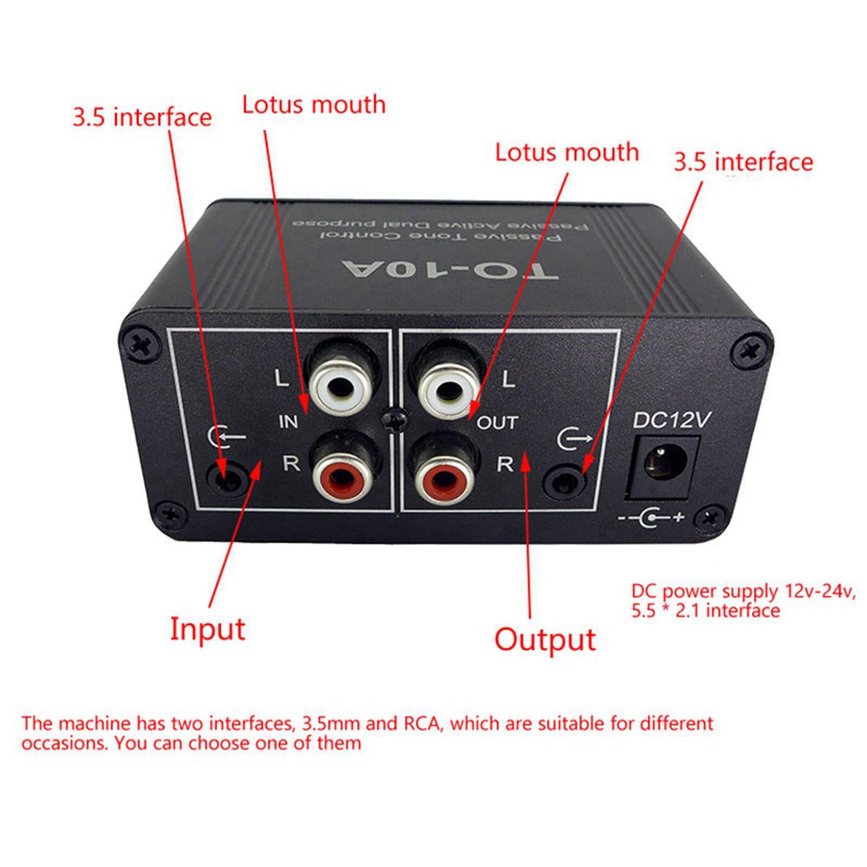 2X NE5532 Audio Frontal con Amplificador Operacional Dual Preamplificador de Tubo Estéreo Control de Tono de Graves Medios Agudos Volumen Atenuado de Doble Propósito