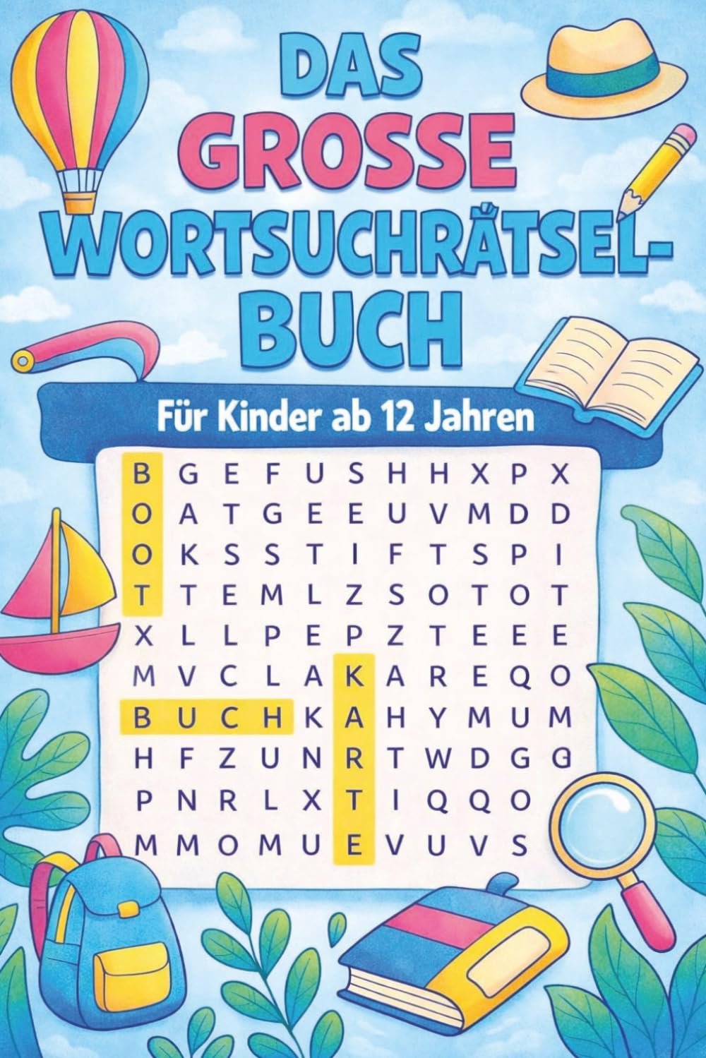Das Große Wortsuchrätsel-Buch für Kinder ab 12 Jahren: Über 50 spannende Worträtsel | Fördert Konzentration, Wortschatz & Aufmerksamkeit | Rätselbuch für clevere Kinder