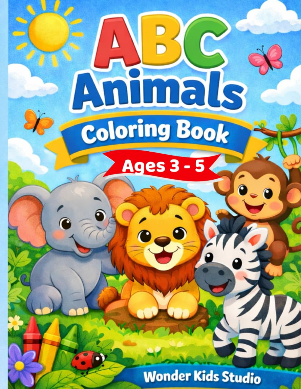 ABC Animals Coloring Book: Learn ABC with animals