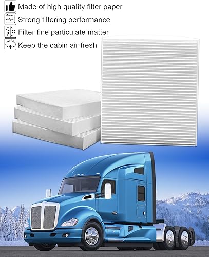 Miniatura 5 de PA30093 Filtro de aire de cabina apto para Kenworth T680 T800 T880 Peterbilt 567 579 International Reemplazar X19987001 AF55839 P640110 CAF1815P