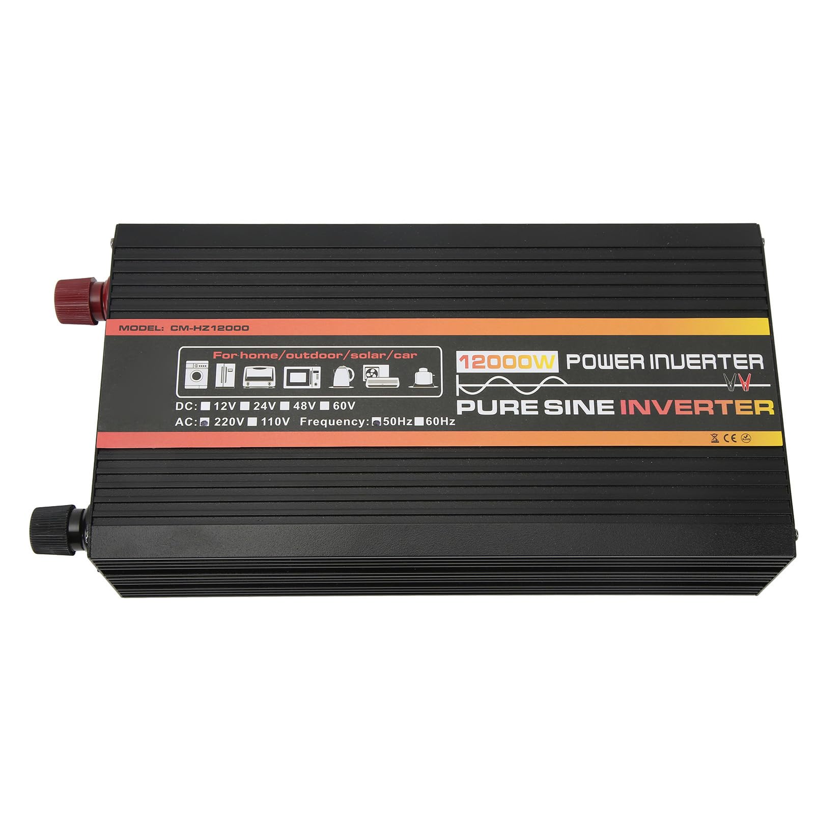 Protezione Intelligente Ad Alta Efficienza con Inverter a Onda Sinusoidale Pura da 2000 W per e Yacht in Lega di Alluminio 28x15x6,7 Cm (DC48V)