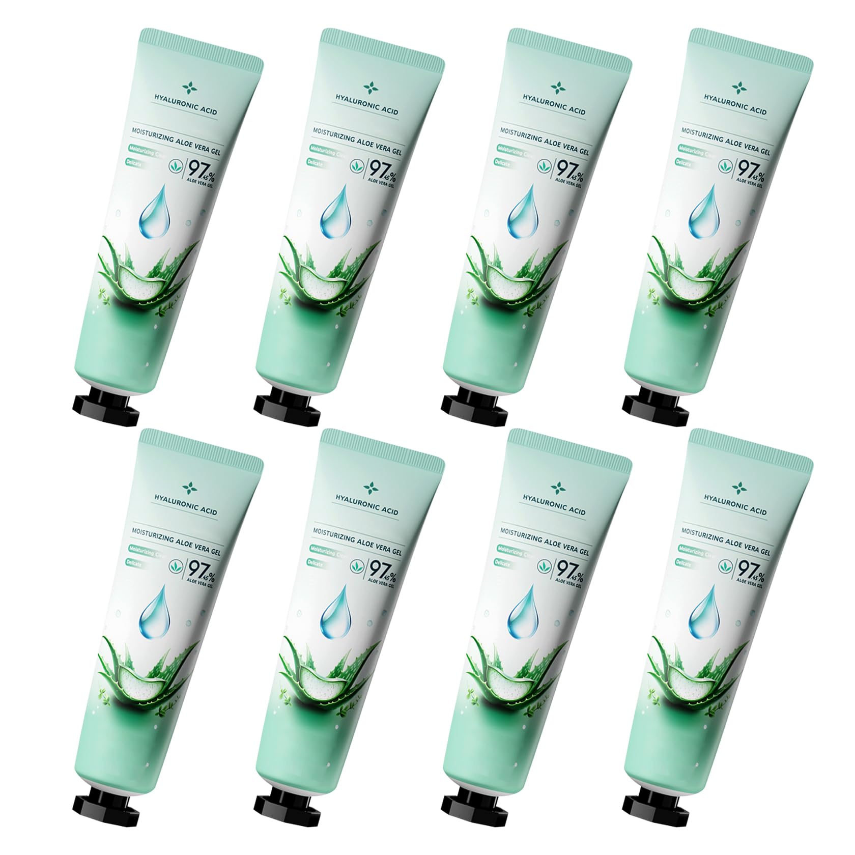 8PCS Aloe Vera Gel for Face & Body,Hydrating Travel Size Pure Aloe Vera Gel Face Moisturizer for All Skin Type,No-sticky Long Lasting Refreshing