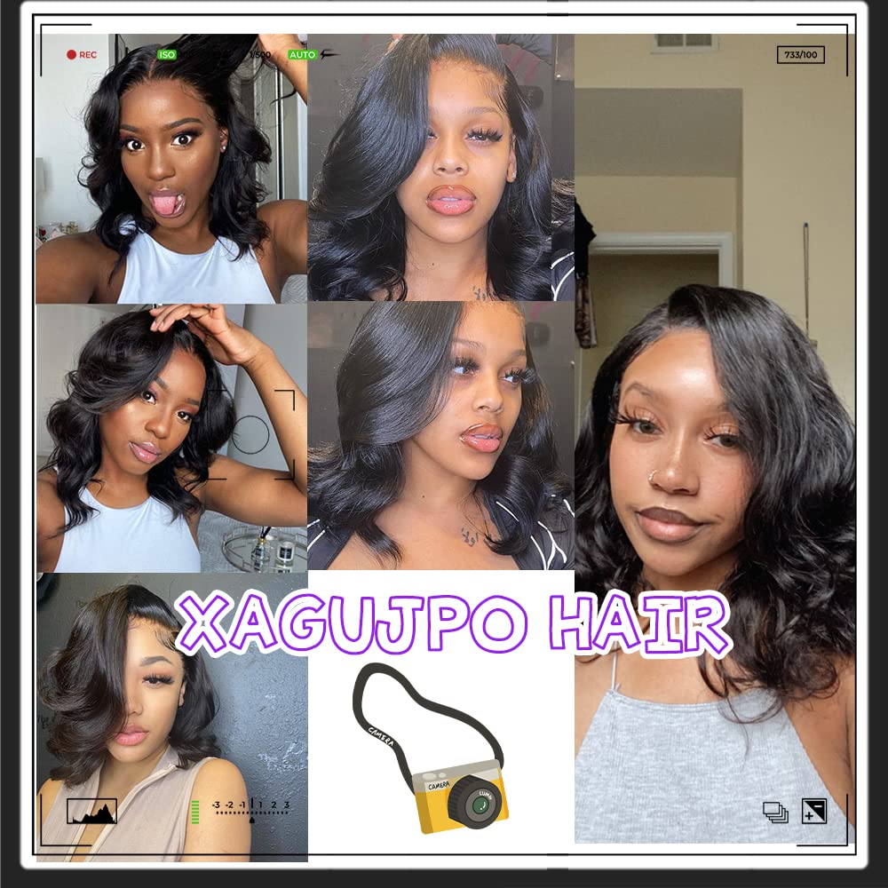 V Part Wig Human Hair Body Wave for Black Women Upgrade U Part Human Hair Wig with Drawstring 100% Beginner Friendly No Sew In No Glue 180% Density Natural Color (10 inch)