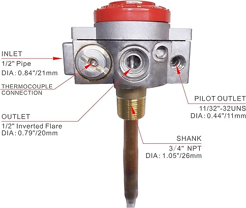 Miniatura 3 de 110-326 Termostato de calentador de agua de gas natural. válvula de calentador de agua a gas JXHONG