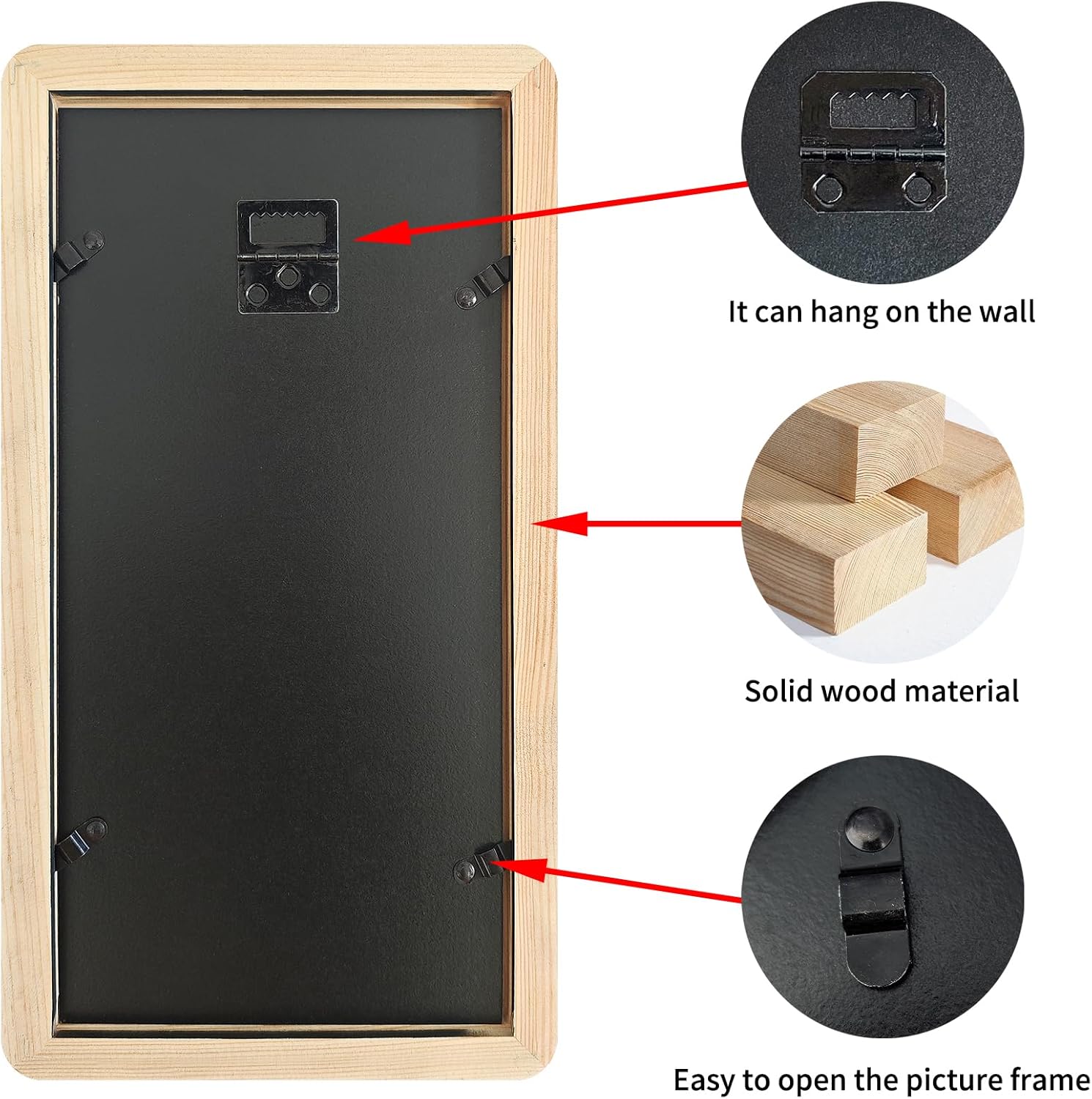 Love at First Sight Ultrasound Picture Frames,Triple Ultrasound Picture Frames,Sonogram Picture Frame 3 Photos,Pregnancy Announcements (Black) - Image 3