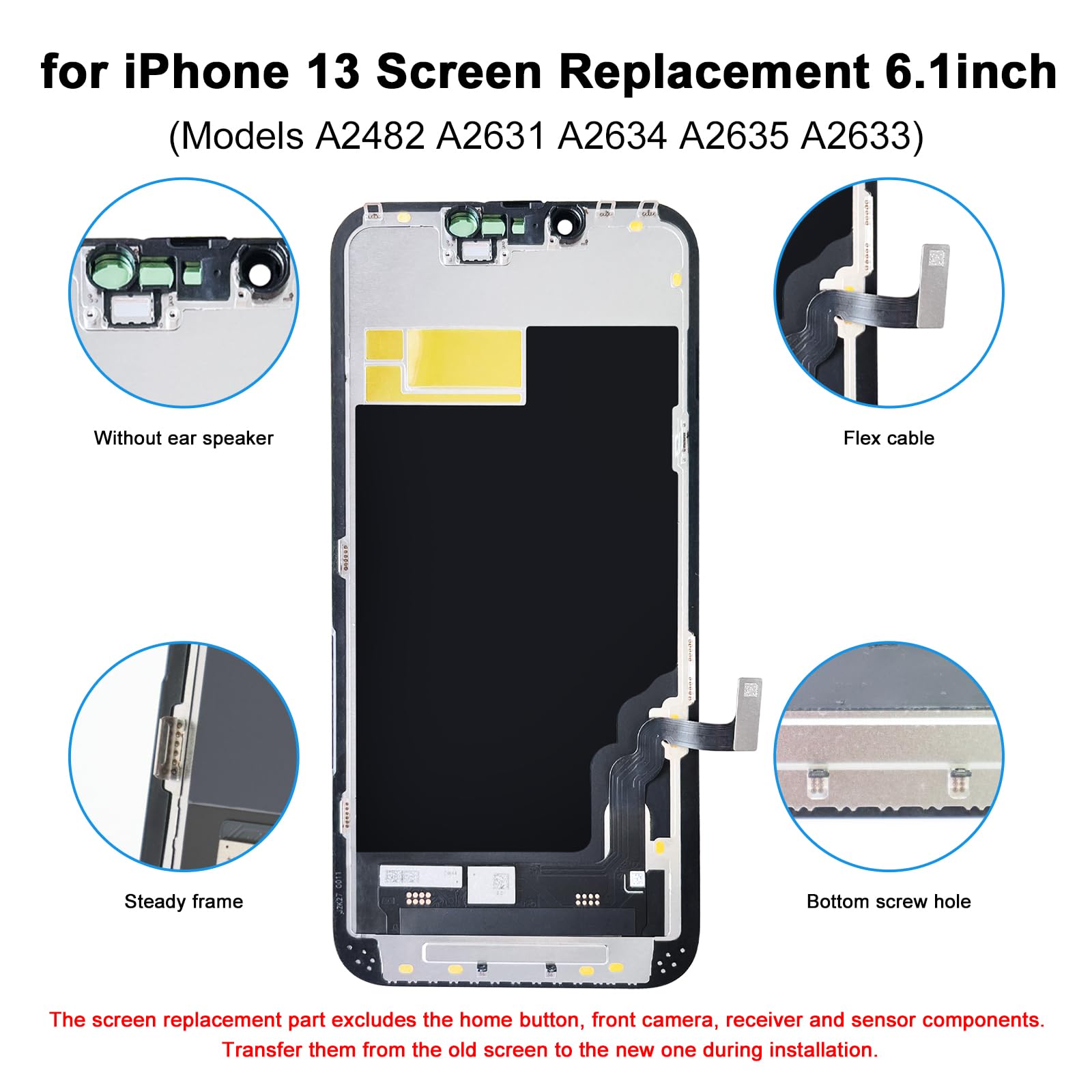 merugaki　 iPhone13 Refurbished: Apple iPhone 13 128GB Unlocked Smartphone - Red