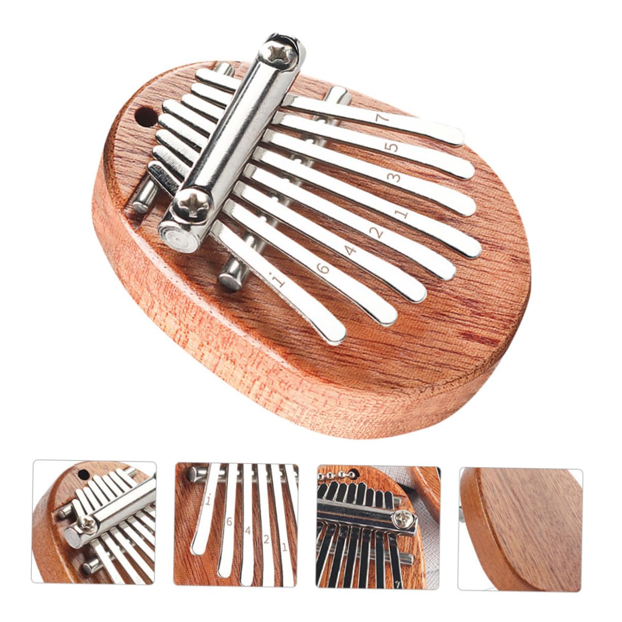 Strumento Musicale in Legno Facile da Usare per Principianti Portatile Kalimba Note Eteree e Pure Marrone 8 Tasti