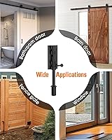 Vista 7 de Pestillo de perno de barril de 7.7 pulgadas, cerrojo deslizante resistente, cerraduras de puerta de metal grueso de acero inoxidable SUS304