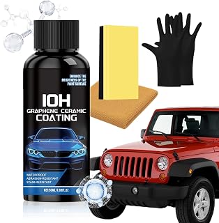 Car Coating Agent - 50ml Durable Protection Solution, Long-Lasting Gloss Formula, Water- Shield | Auto Polish and Paint Restoration Kit with Sponge, Gloves, and Towel for Daily Garage