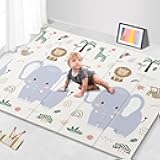 79x71 Extra Large Baby Play Mat for Floor, Foldable Foam Playmat for Babies 0-12 Months & Kids, Non-Toxic Waterproof Baby Mat for Floor, Thick Playpen Mat for Tummy Time Crawling