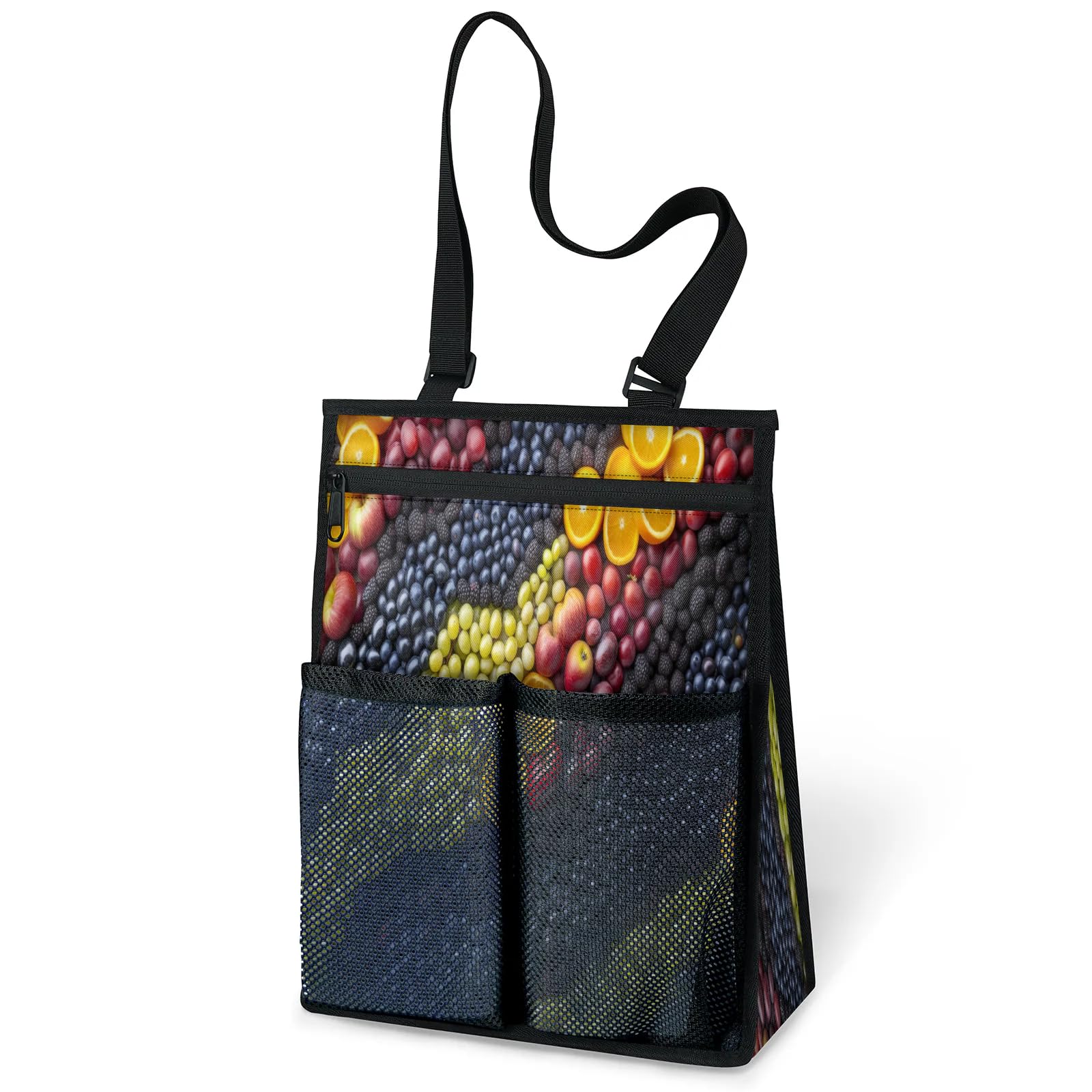 Ourtheme Fruits Theme Portable Shower Bag for Travel Gym Camp Beach Tote Shower Caddy Bags Hanging Toiletry Organizer