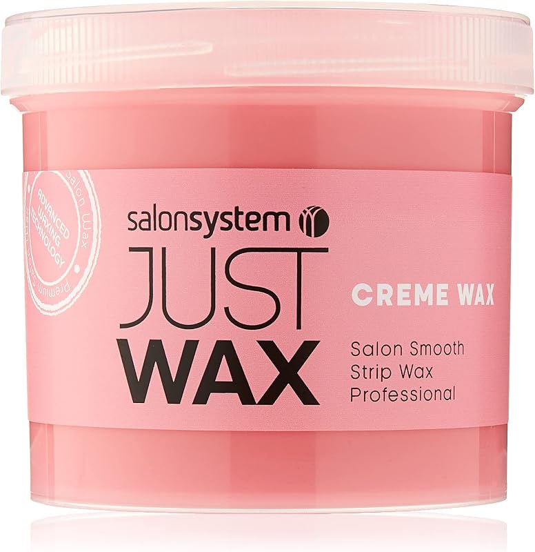 Salon System Just Wax Cera Cremosa para pelos curtos e resistentes, 450 g
