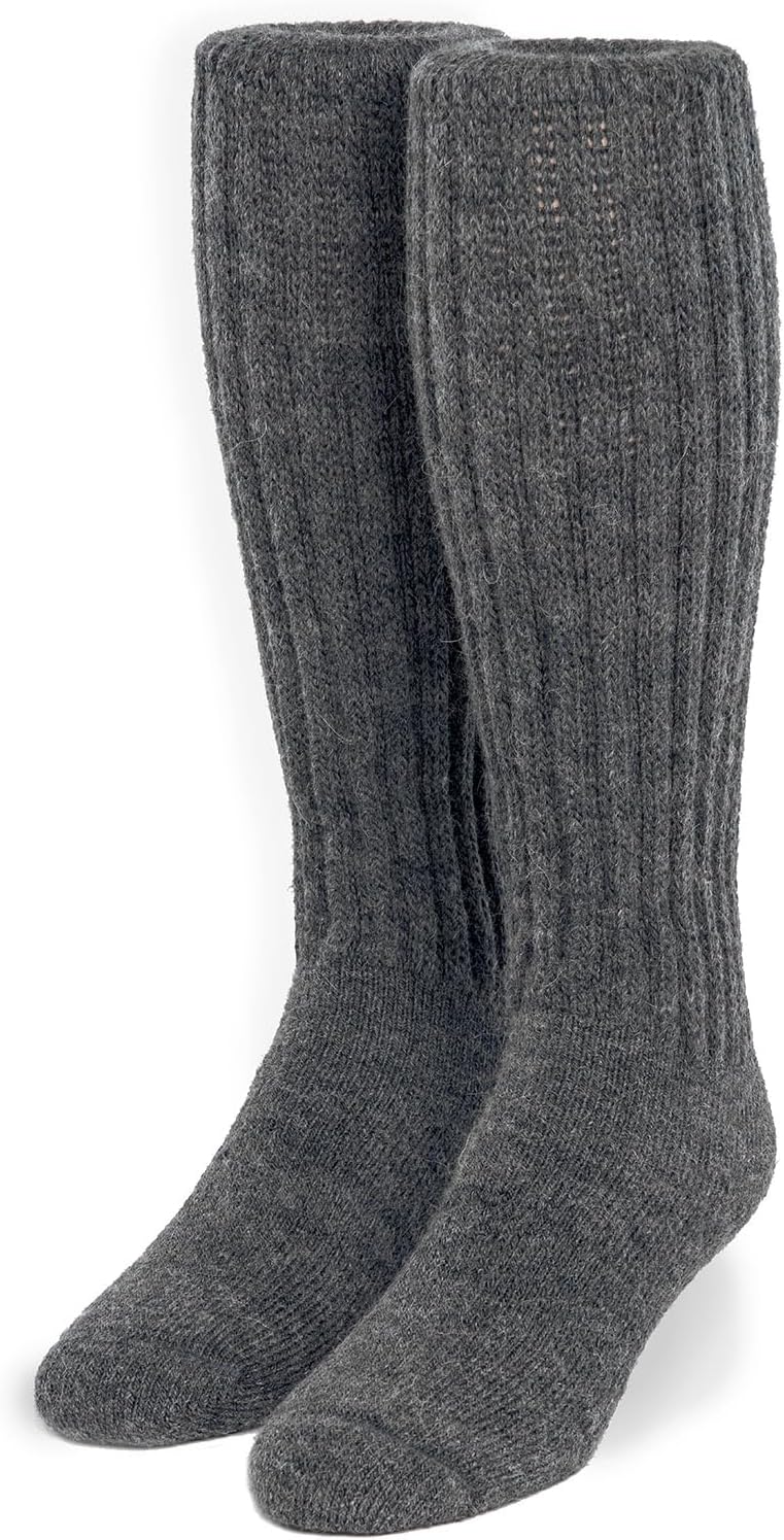 WARRIOR ALPACA SOCKS Unisex Second to None Boot Socks – Thick Alpaca Knee High & Over Knee, Wool‑Free, Warm & Hypoallergenic