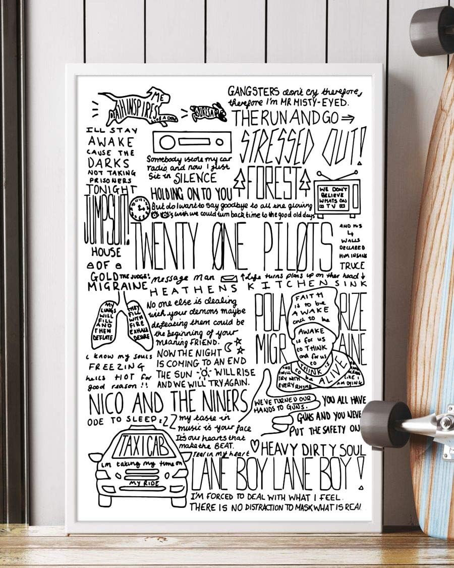 Ode to Sleep Song Lyrics Portrait Poster Print (16" x 24")